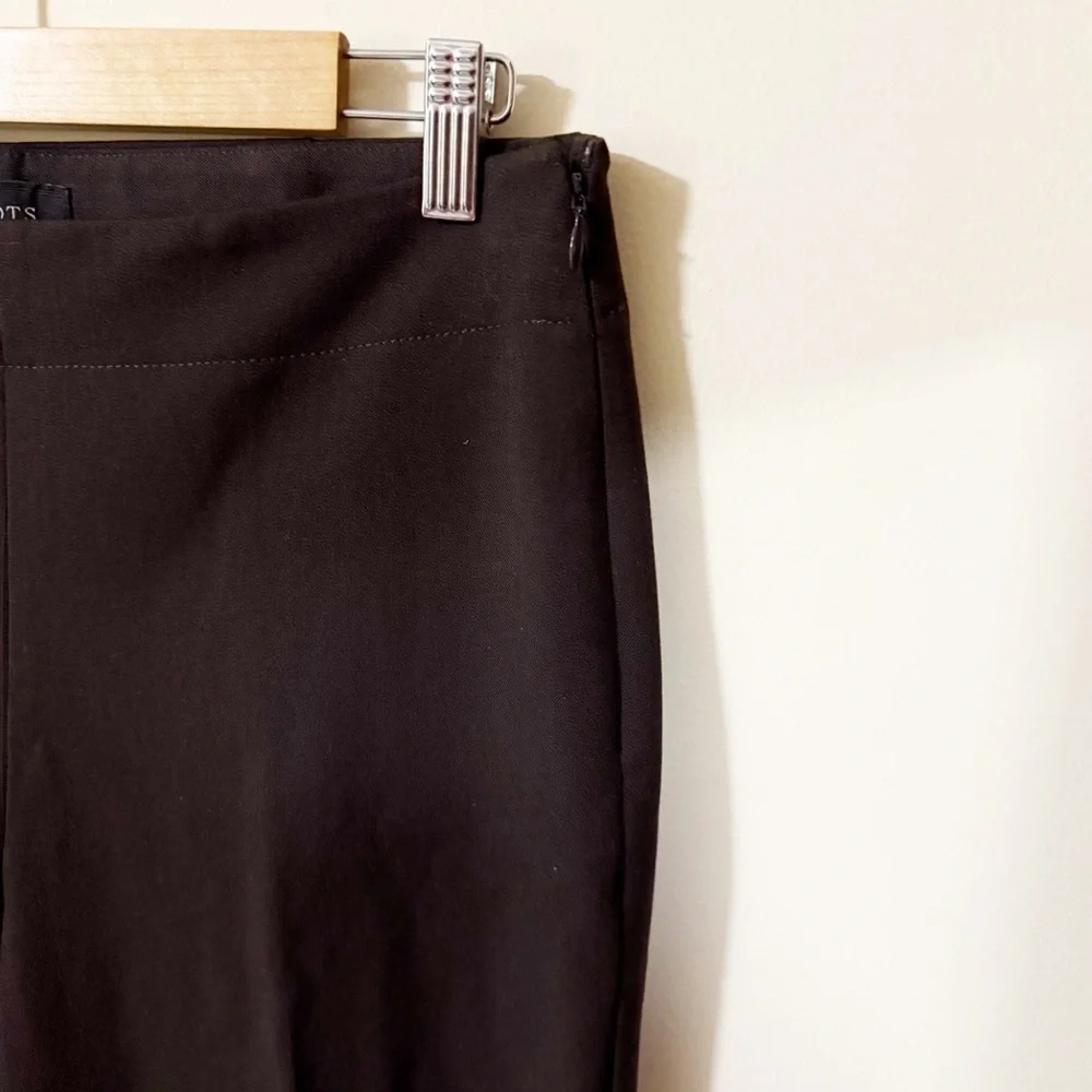 Talbots Heritage Dark Brown Womens Pants Size Zipper Size 6 Business Casual